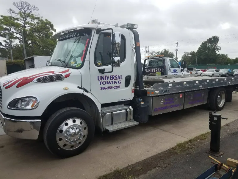 Universal Towing wrecker ready for dispatch